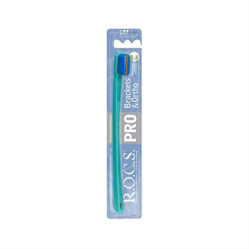 Rocs Pro Ortho&Braket Ortodonti Diş Fırçası Yeşil - Mavi