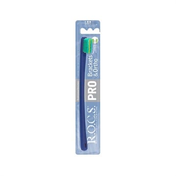 Rocs Pro Ortho&Braket Ortodonti Diş Fırçası Mavi - Yeşil