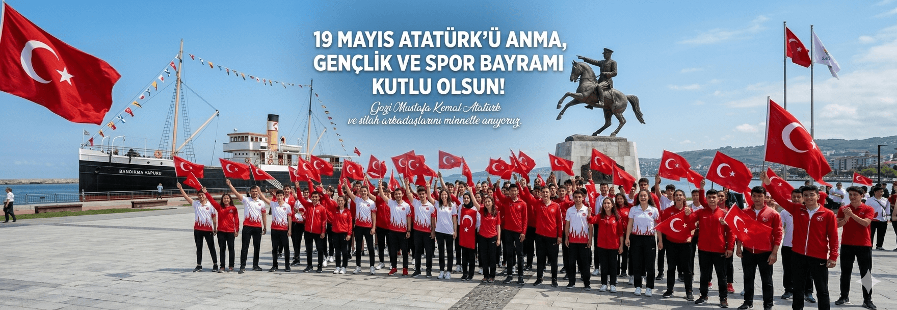 19 MAYIS ATATÜRK'Ü ANMA GENÇLİK VE SPOR BAYRAMI KUTLU OLSUN!