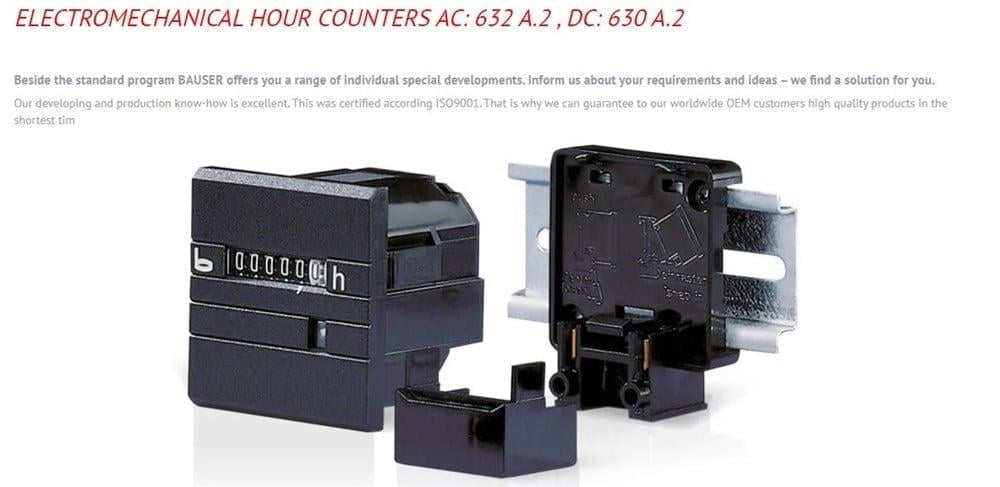 Bauser 194-253VAC İş Güç Çalışma Süresi Sayacı