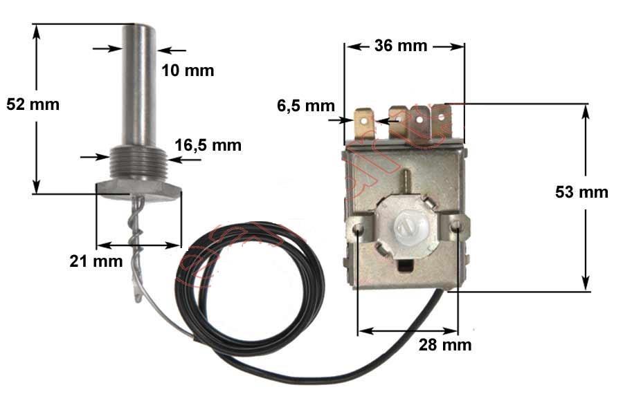 IMIT TYPE TR2 9319 53°C Tank Limit Termostat