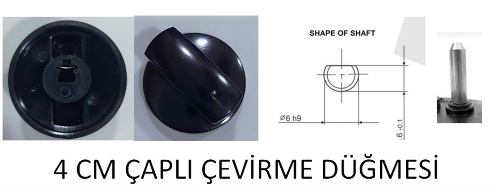 Ocak-Termostat-Gaz-Timer-Çevirme Düğmesi