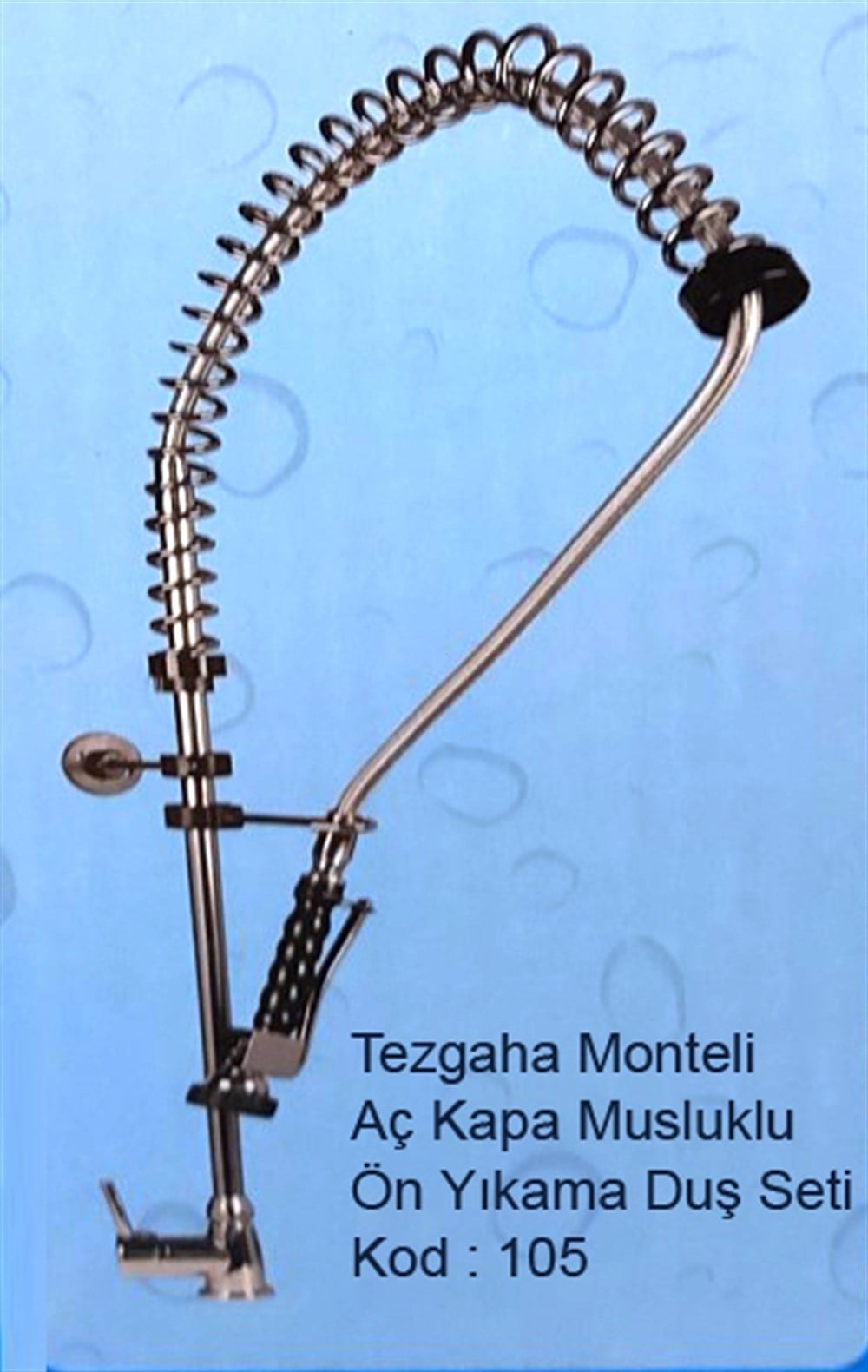 Tezgaha Monteli Aç-Kapa Musluklu Elcikli Bulaşık Ön Yıkama Duş Seti