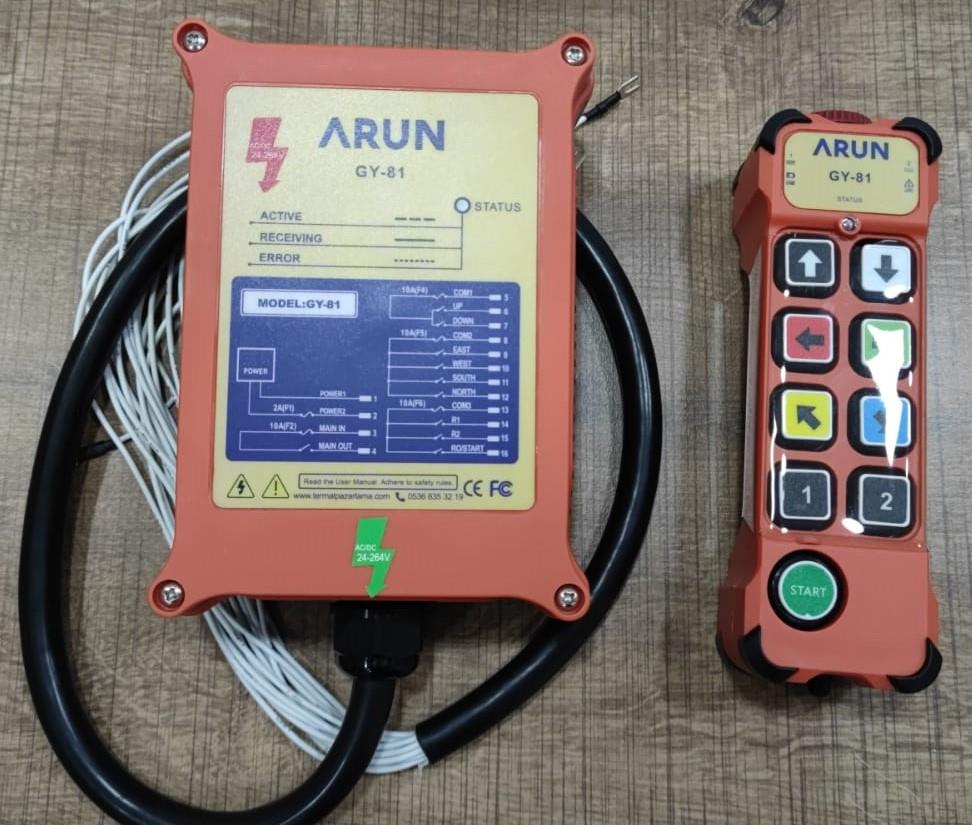 ARUN GY-81 6-8 HAREKETLİ VİNÇ KUMANDASI