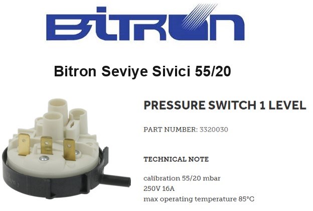 Bitron 55/20 Prosestat Pressure Switch 