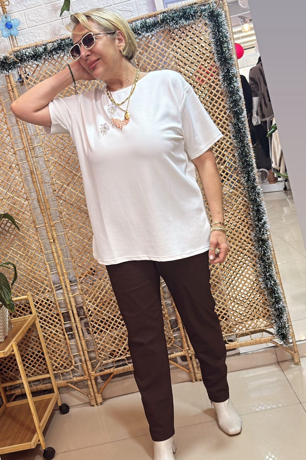 Beli Lastikli Likralı Efsane Pantolon Kahverengi