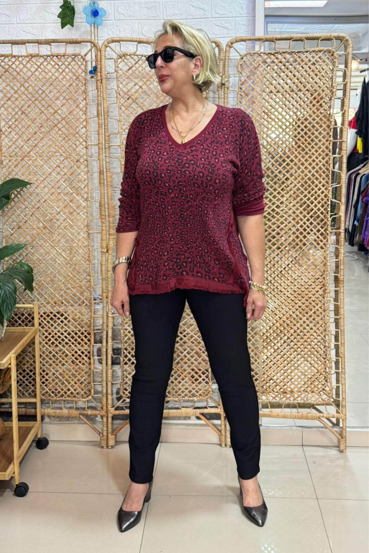 Elf Model Fermuarlı Düğmeli Punto Pantolon Siyah