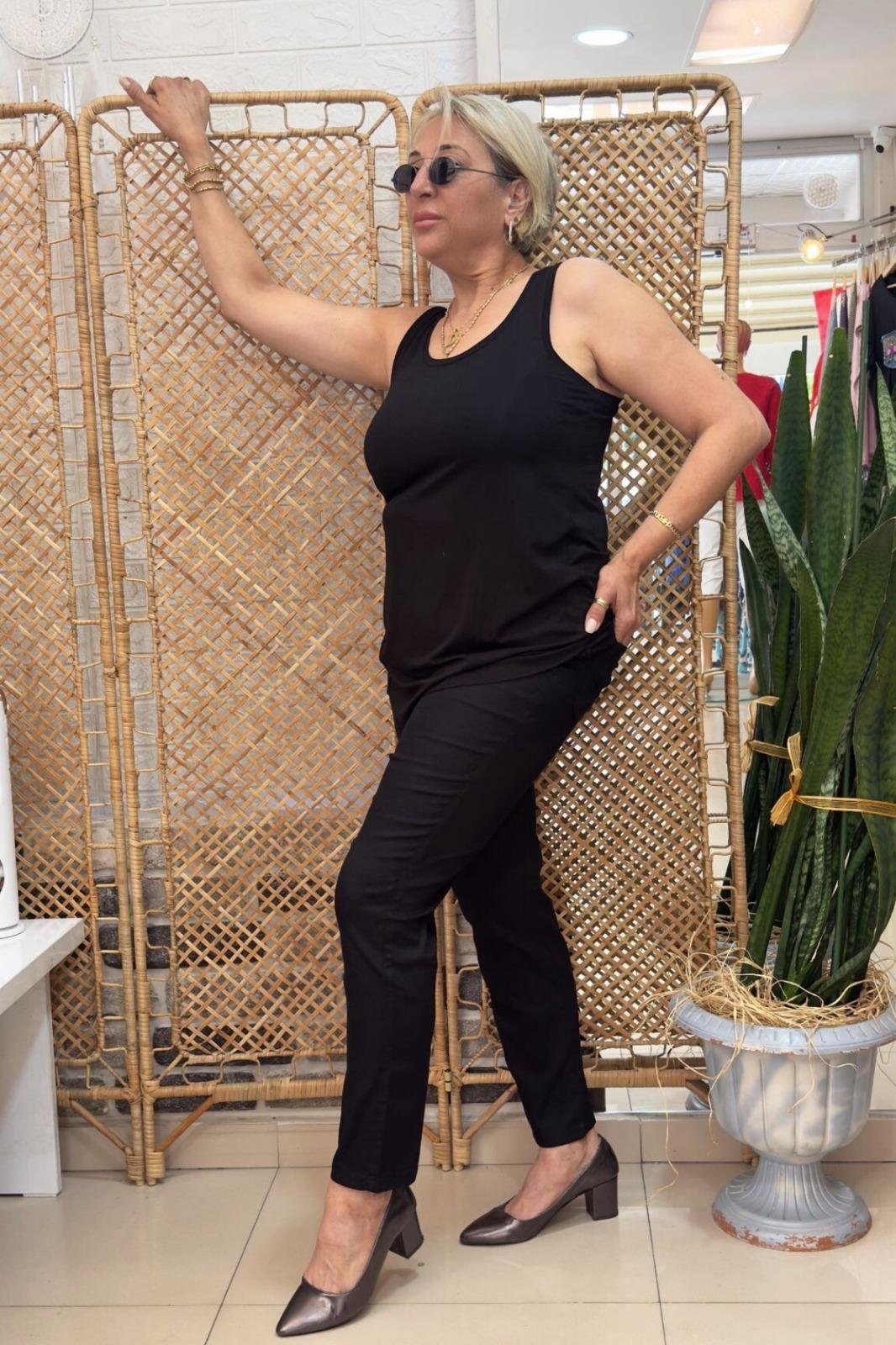 Likralı İso Pantolon Siyah