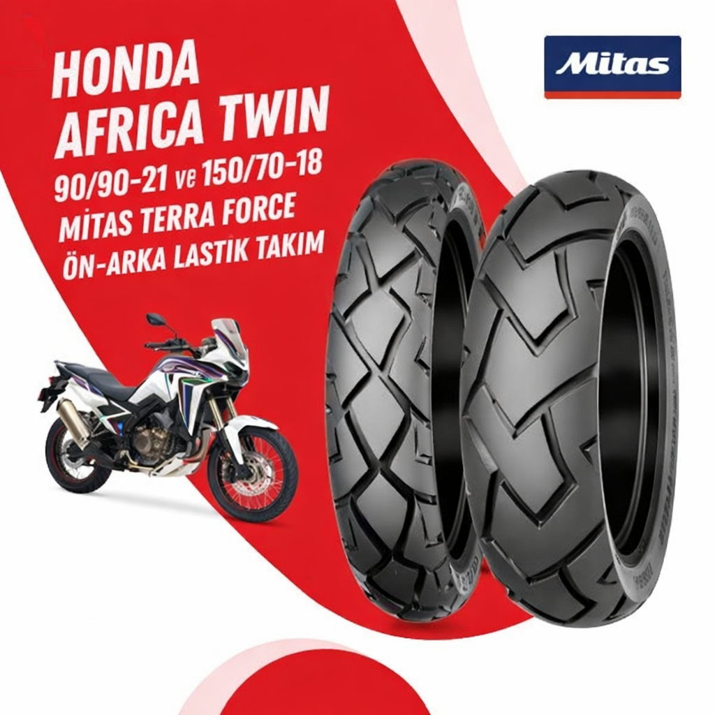  Mitas Set 90/90-21 Ve 150/70B18  Terra  Ön Arka Takım