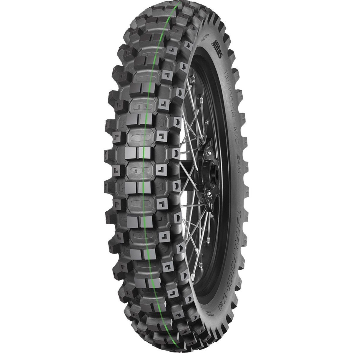 110/100-18 MİTAS TERRA FORCE-EX MH 64M SUPER LIGHT YEŞİL ÇİZGİ ARKA LASTİK