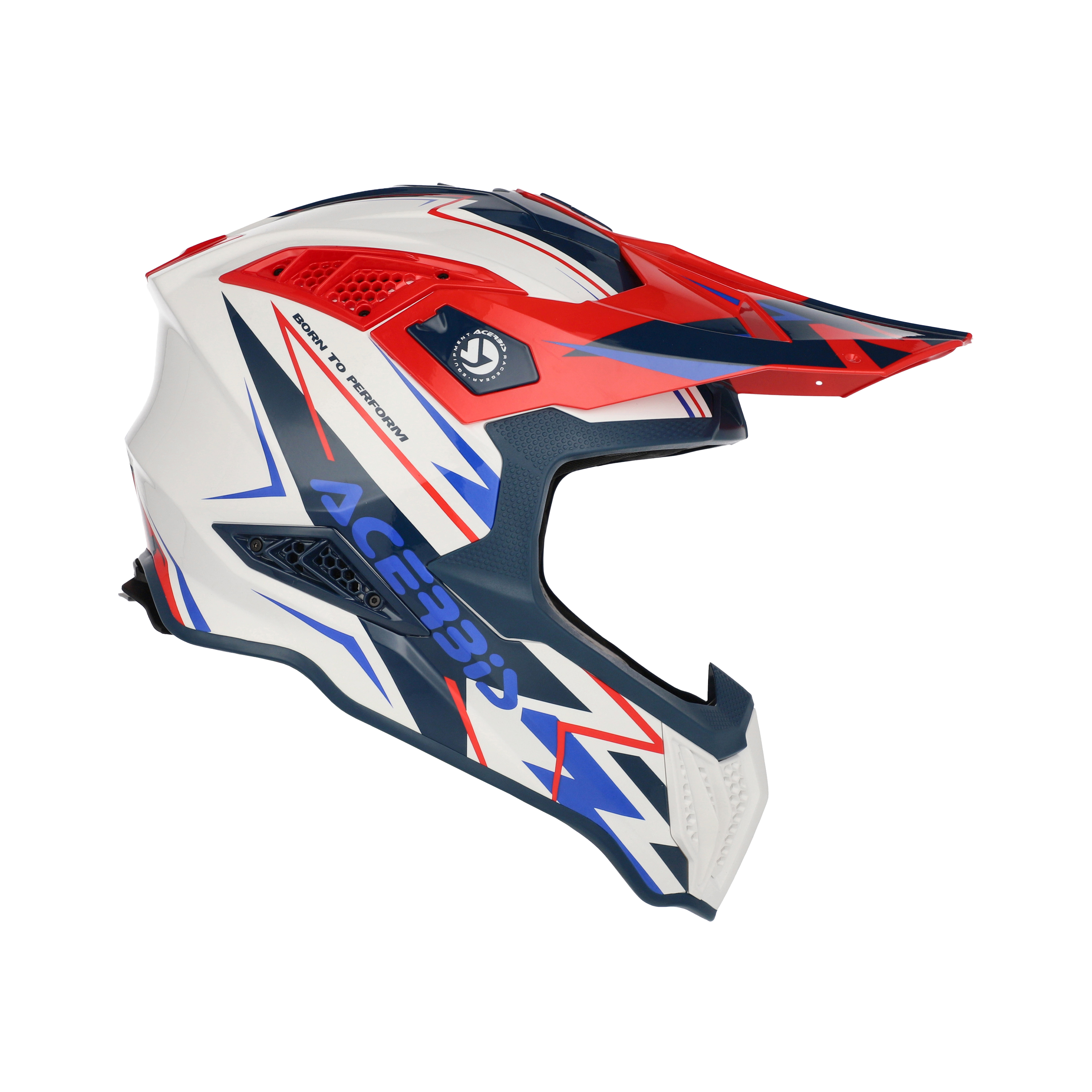 Acerbis Airstrike-X Kask Beyaz Kırmızı