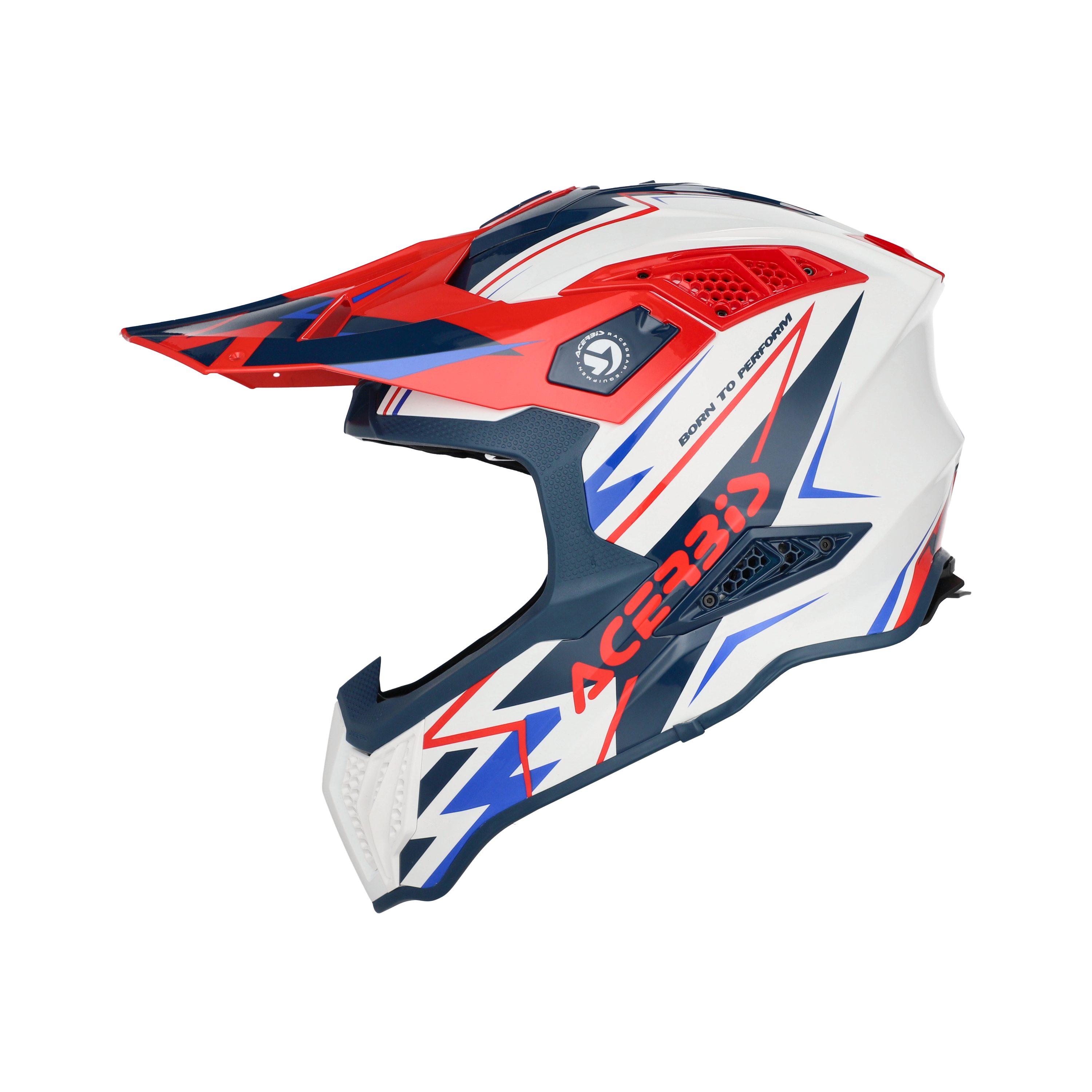 Acerbis Airstrike-X Kask Beyaz Kırmızı