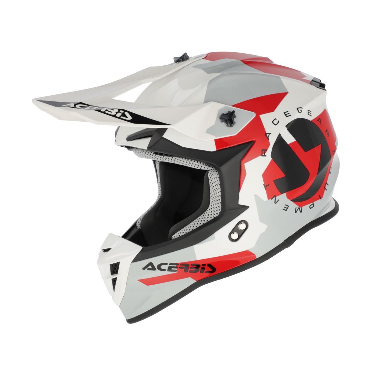 Acerbis Lınear Kask 2206 Gri Kırmızı