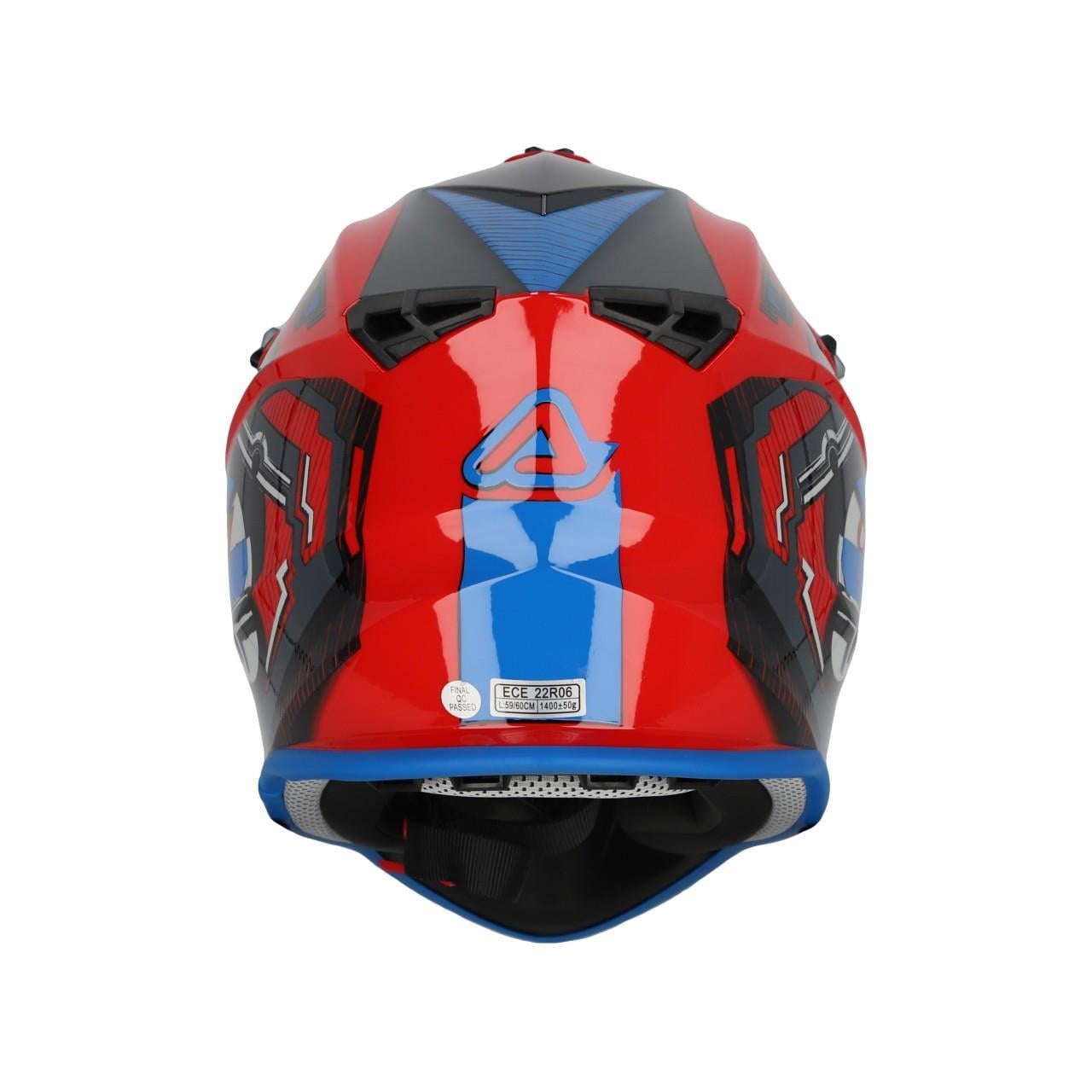 Acerbis Lınear Kask 2206 Kırmızı Mavi