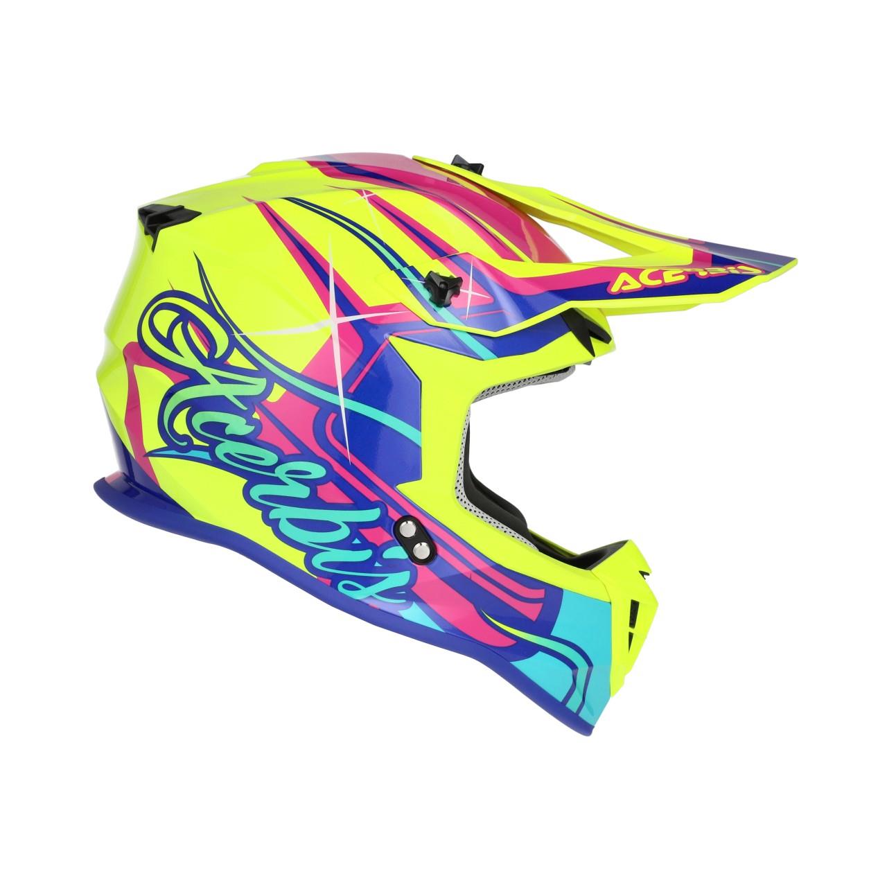 Acerbis Lınear Kask 2206 Sarı Mor