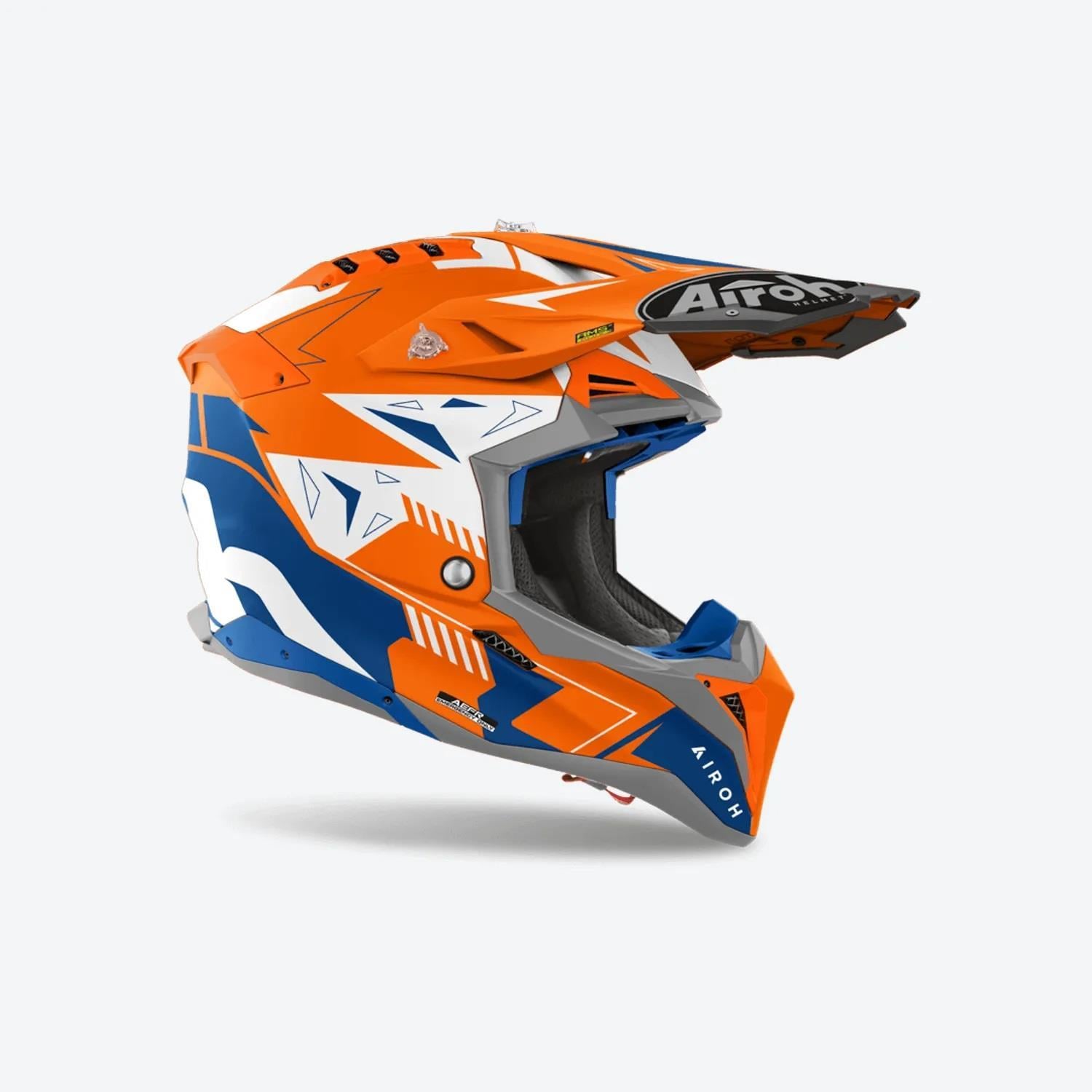 Airoh Aviator 3 Spın Turuncu Fluo Mat Motosiklet Kaskı