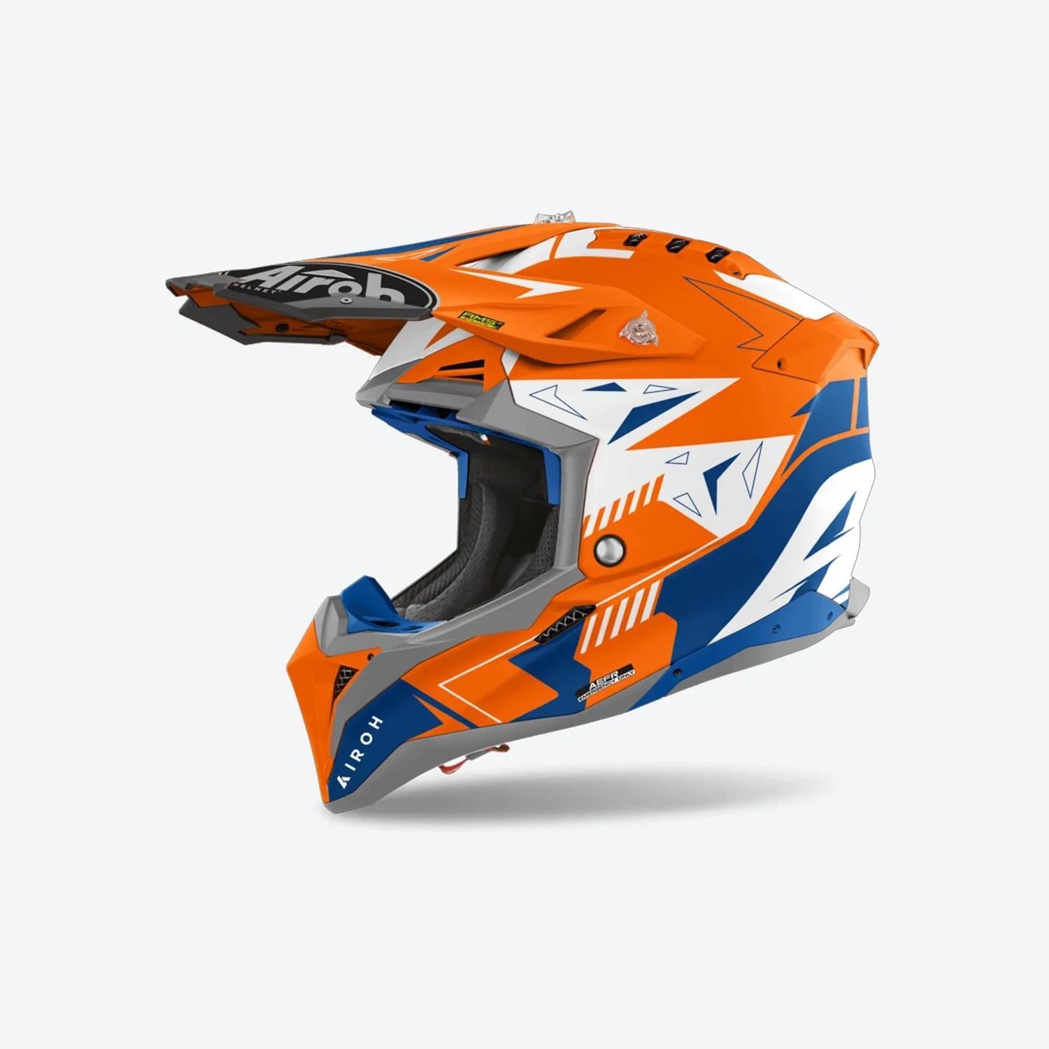 Airoh Aviator 3 Spın Turuncu Fluo Mat Motosiklet Kaskı