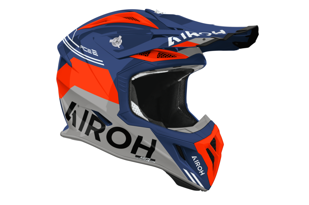 Airoh Aviator Ace 2 Fury Cerulean Parlak Motosiklet Kaskı