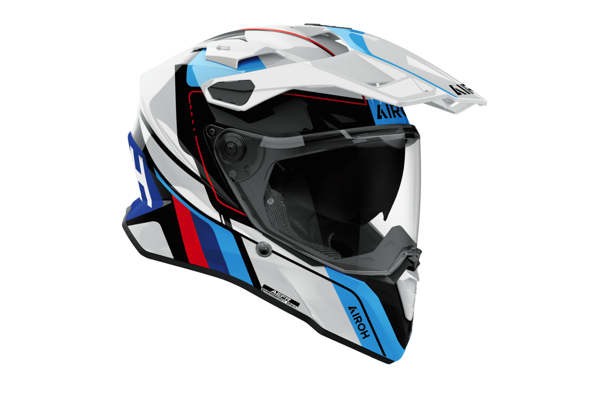 Airoh Commander 2 Skip Beyaz Kırmızı Parlak Motosiklet Kaskı