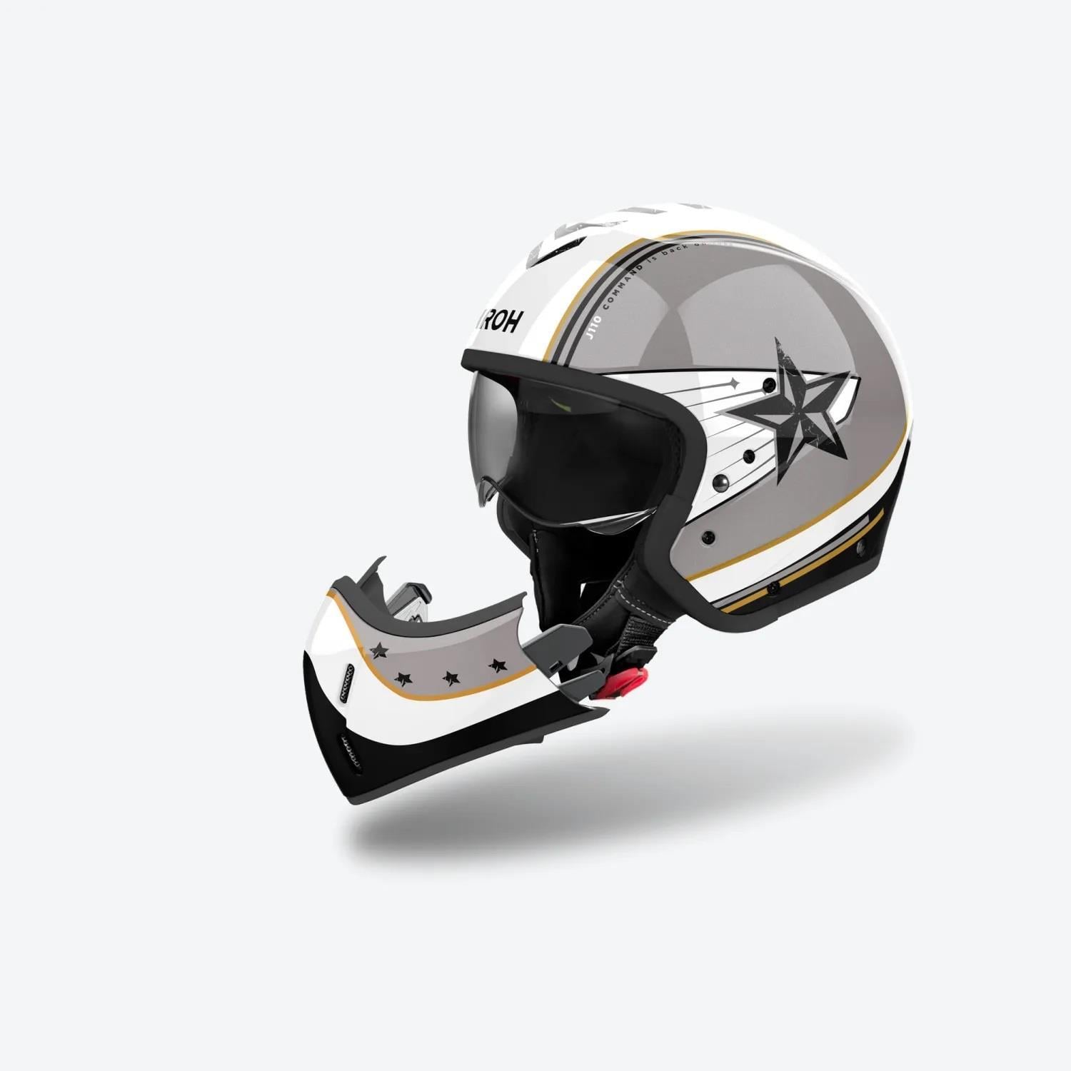 Airoh J 110 Command Gold Glıtter Motosiklet Kaskı