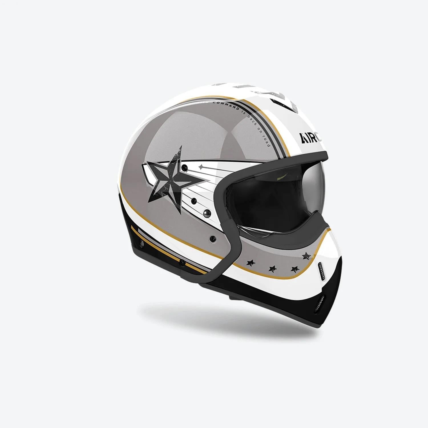 Airoh J 110 Command Gold Glıtter Motosiklet Kaskı
