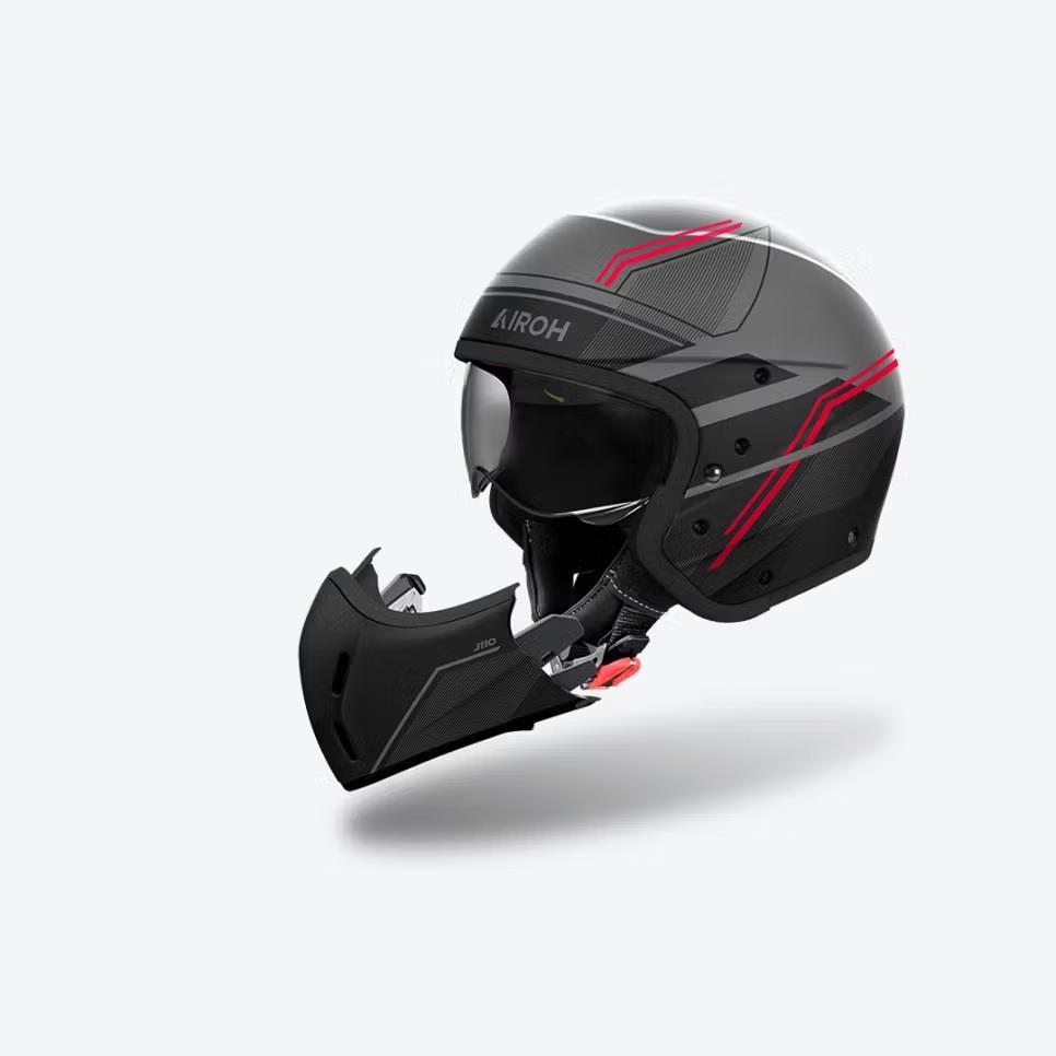 Airoh J 110 Slım Kırmızı Mat Motosiklet Kaskı