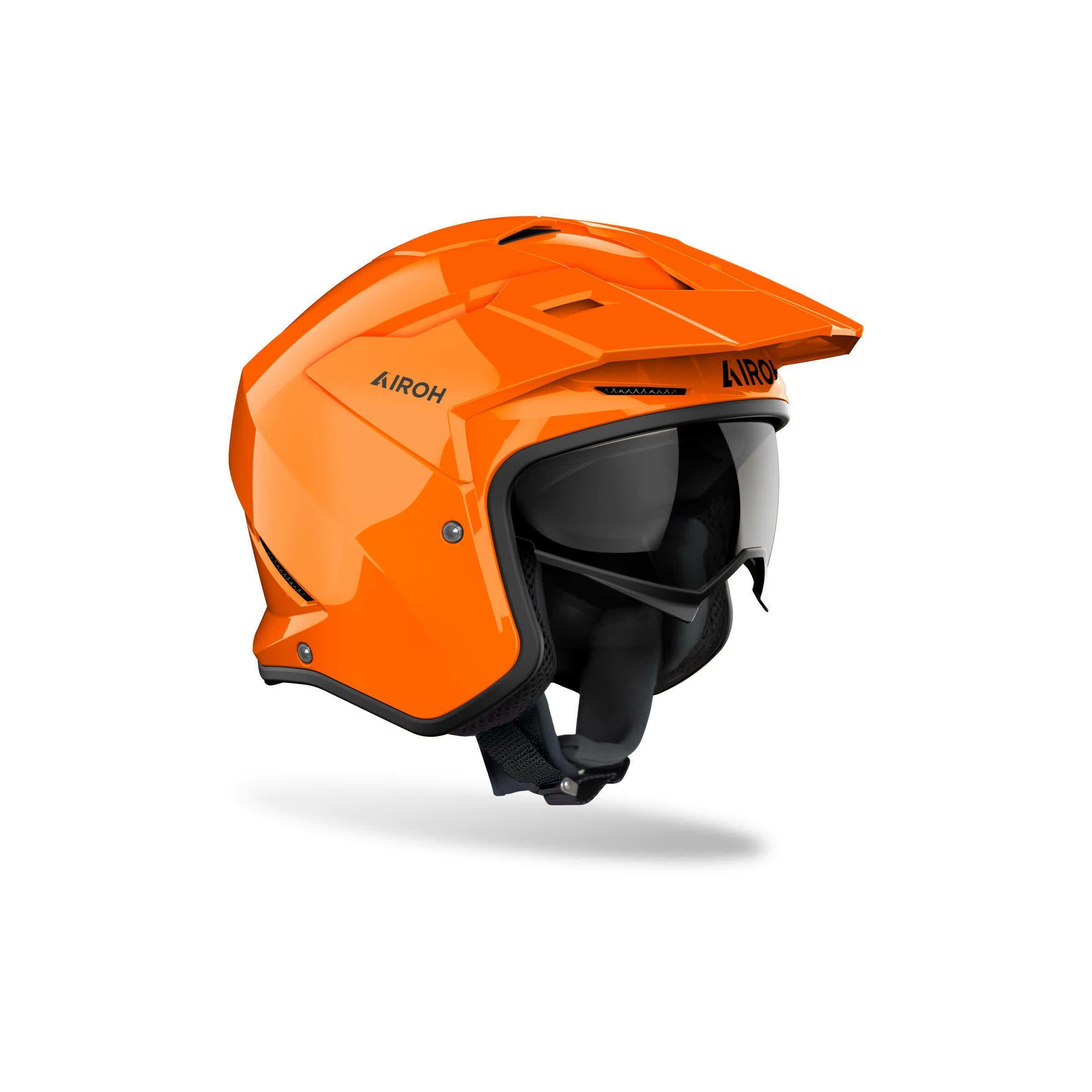 Airoh Kombakt Color Turuncu Parlak Motosiklet Kaskı