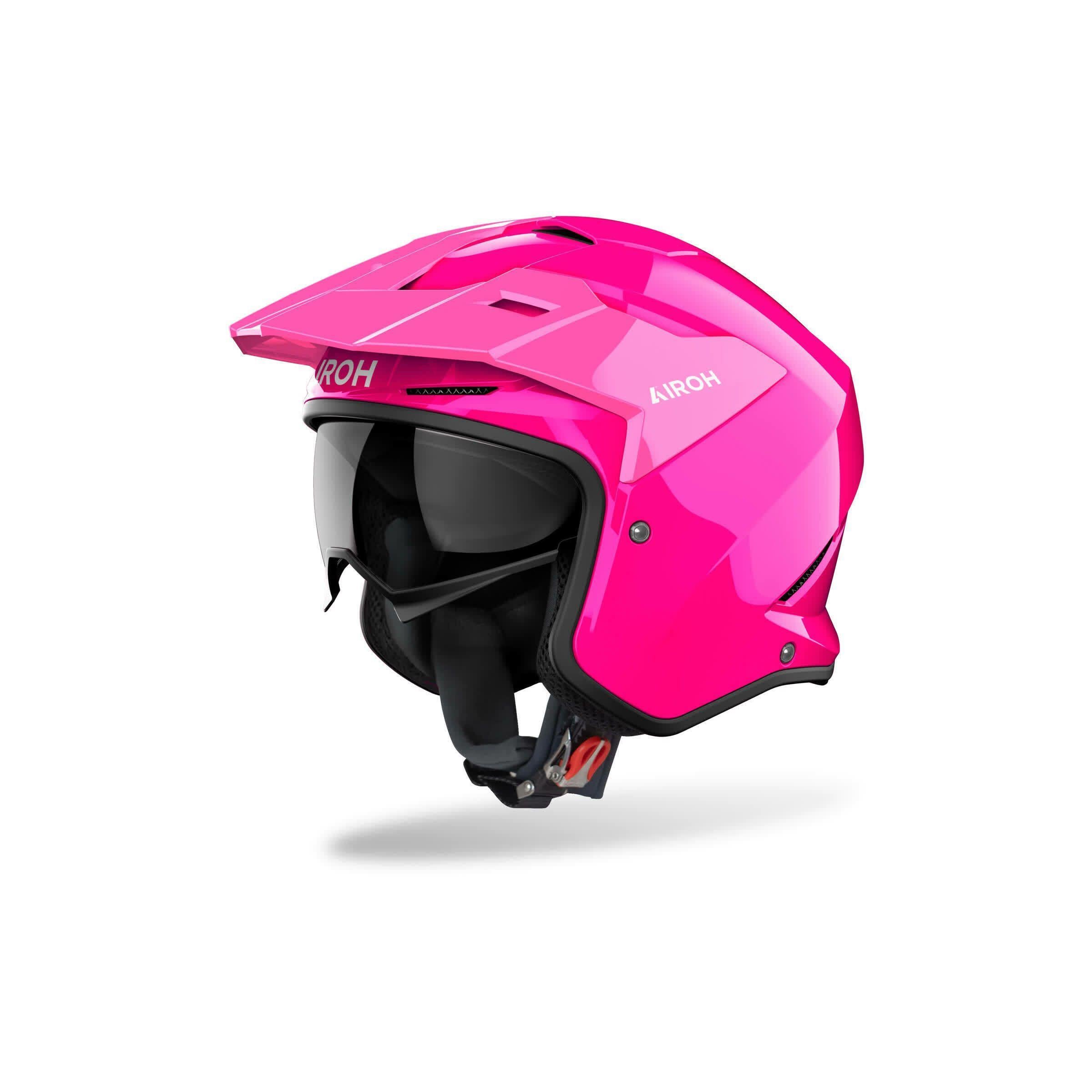 Airoh Kombakt Color Pembe Parlak Motosiklet Kaskı