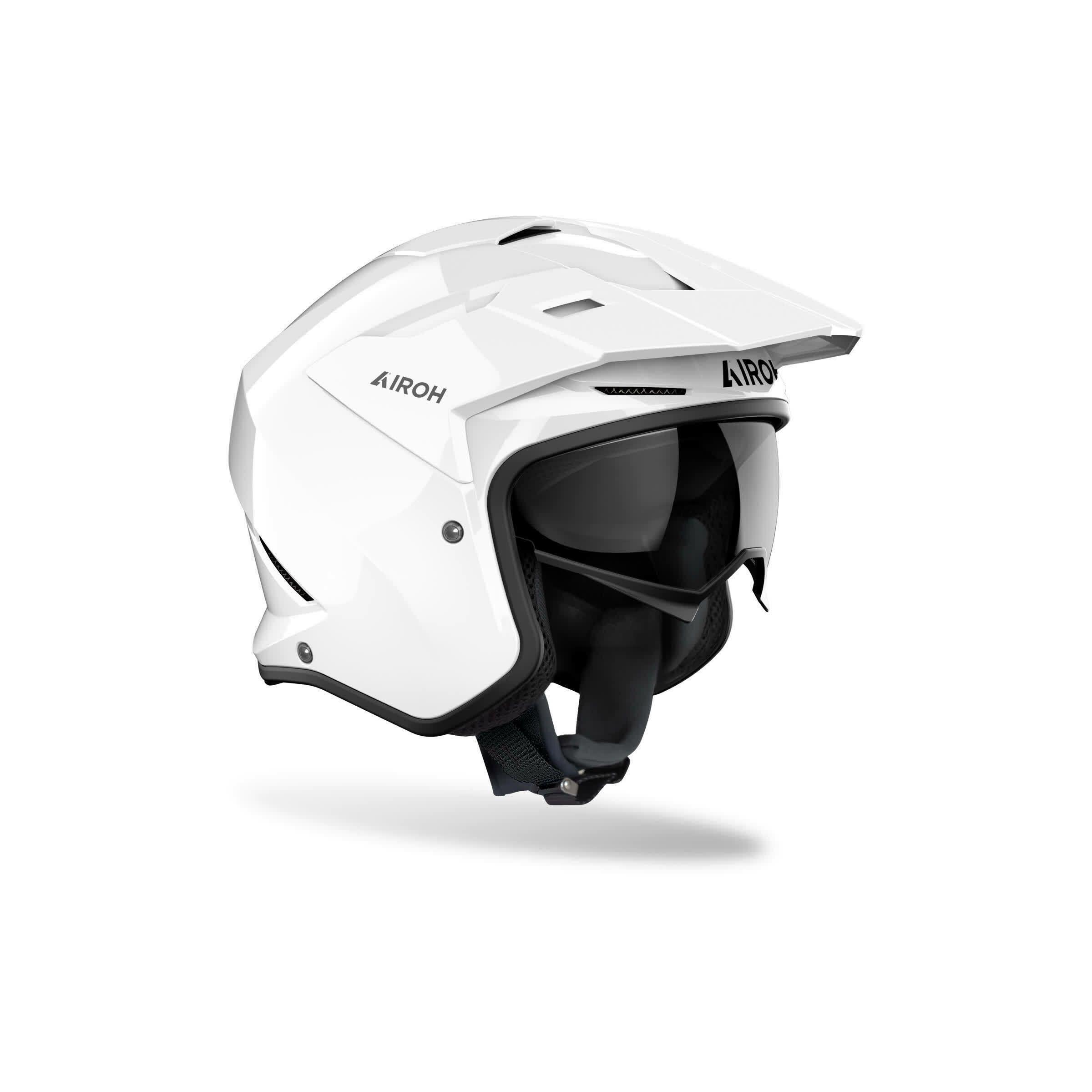 Airoh Kombakt Color Beyaz Parlak Motosiklet Kaskı