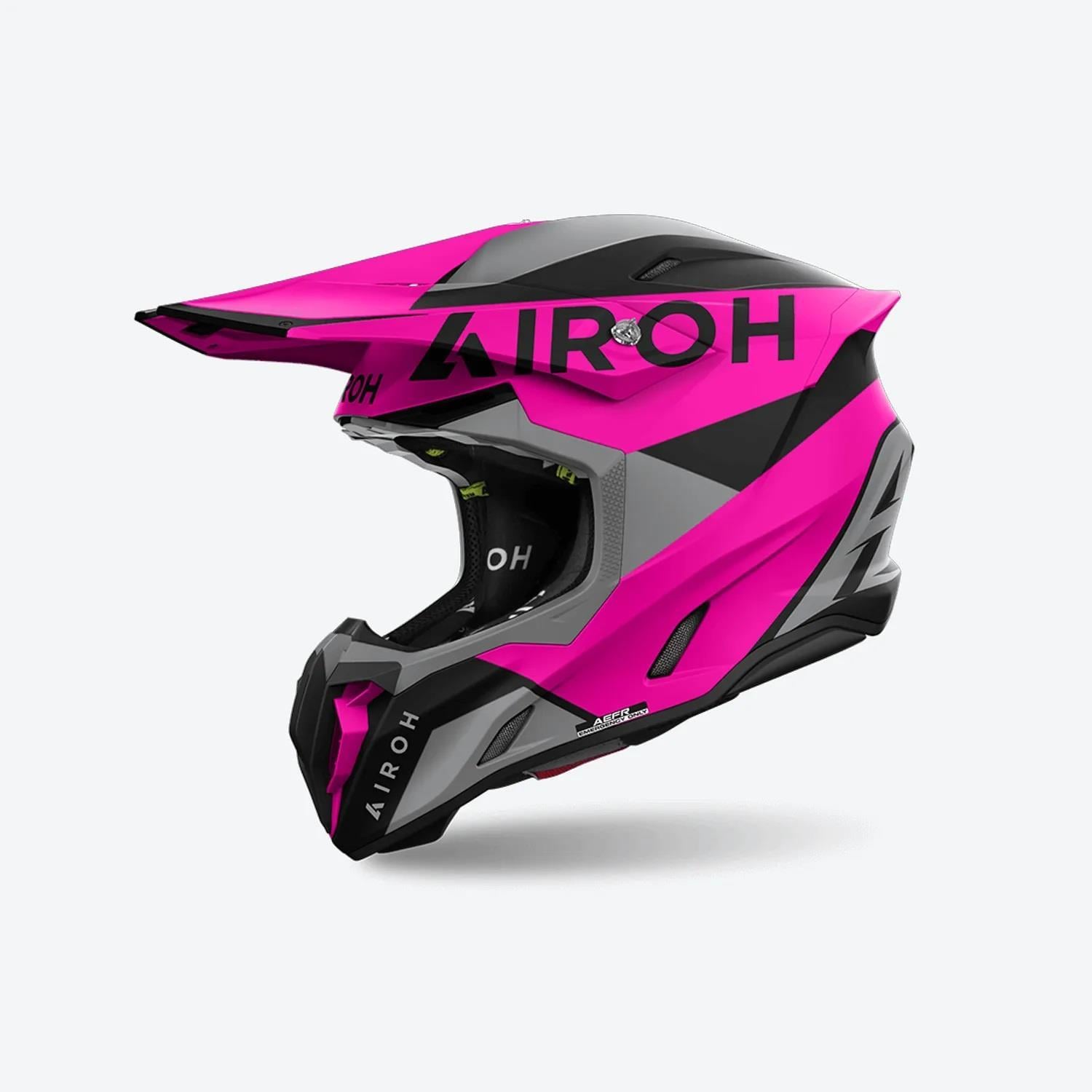 Airoh Twist 3 Kıng Pembe Mat Motosiklet Kaskı