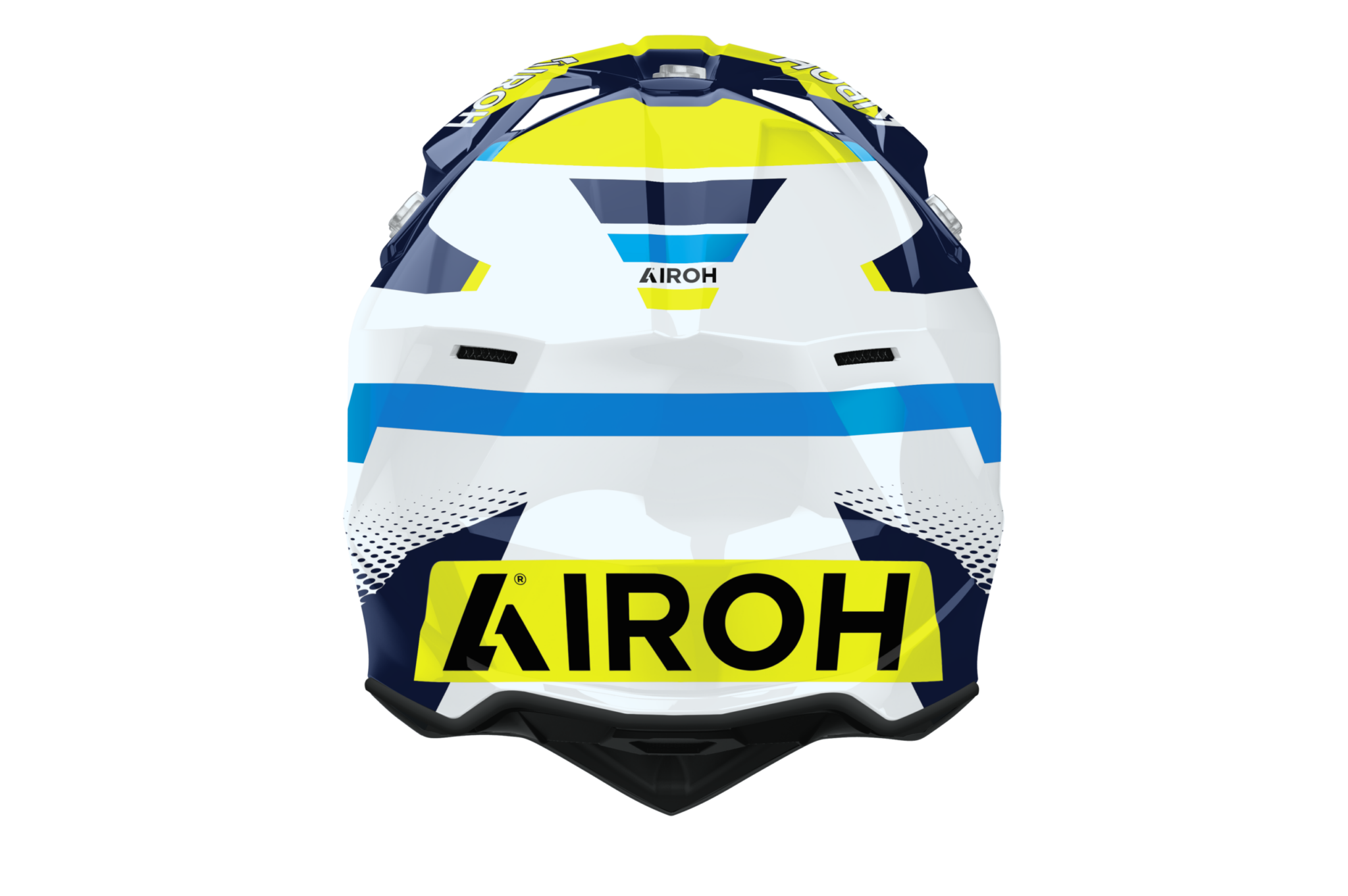 Airoh Wraap Vısıon Sarı Mavi Parlak Motosiklet Kaskı