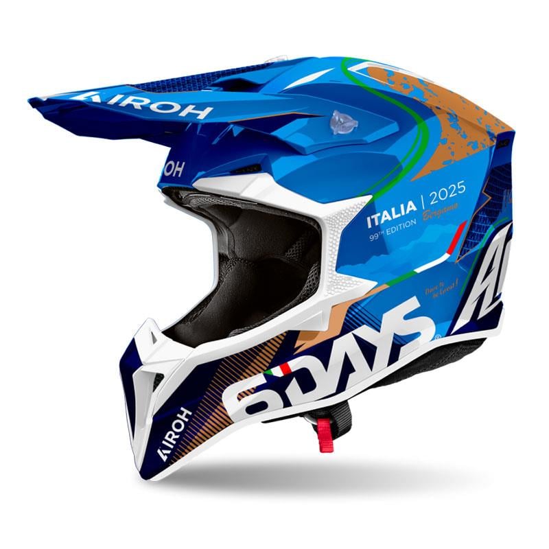 Airoh Wraap Six Days Italy 25 Parlak Motosiklet Kaskı