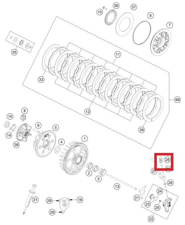 BLEEDER HOLLOW SCREW KTM ORJ YP A1
