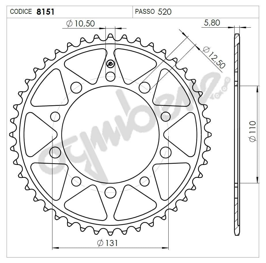 BMW S 1000 OGNIBENE ARKA DİŞLİ 46T