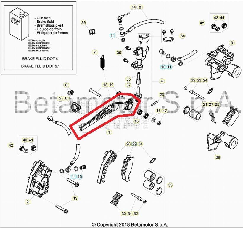 BRAKE LEVER ASSY RR4T MY10 BETA ORJ YP B3