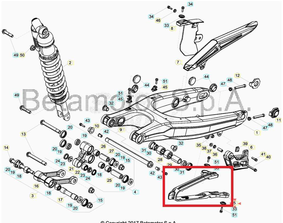 CHAIN SLIDE RR 4T MY10 BETA ORJ YP E