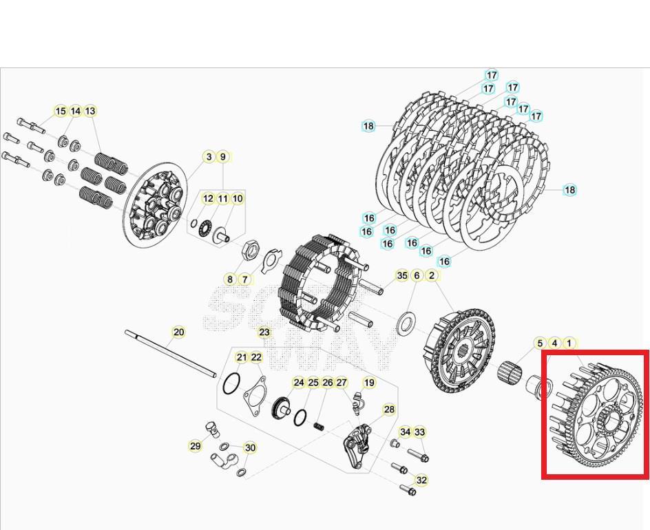 CLUTCH GEAR BETA ORJ YP B2