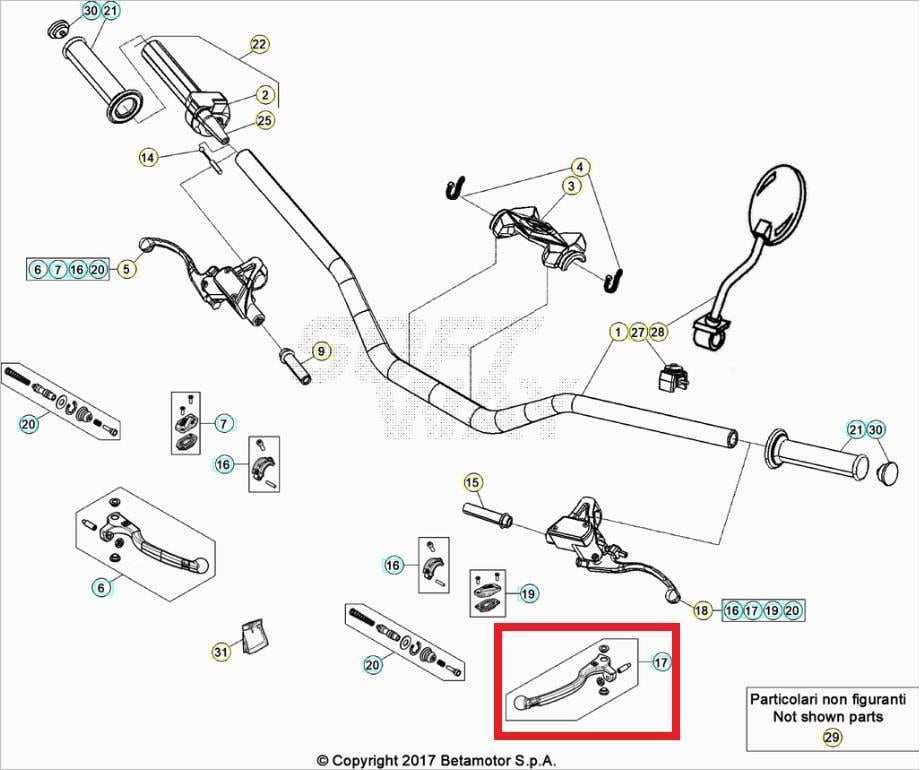 CLUTCH LEVER ASSY BETA ORJ YP B5
