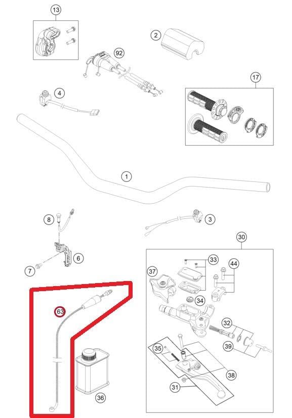 CLUTCH PIPE GASGAS ORJ YP A9