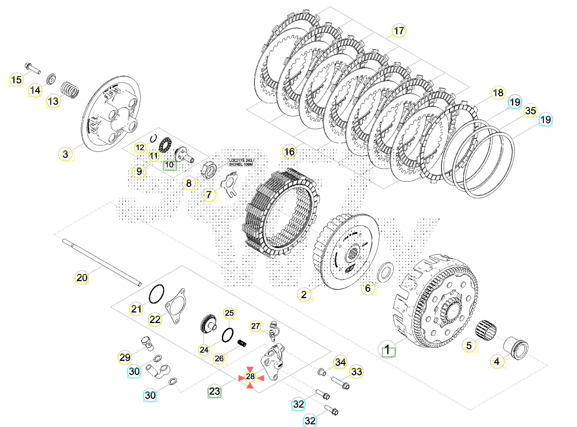 CLUTCH SLAVE CYLINDER COVER BETA ORJ YP B4-1