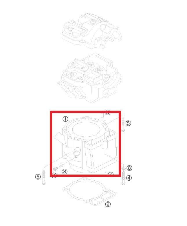 CYLINDER+PISTON 450XC ATV KTM ORJ YP
