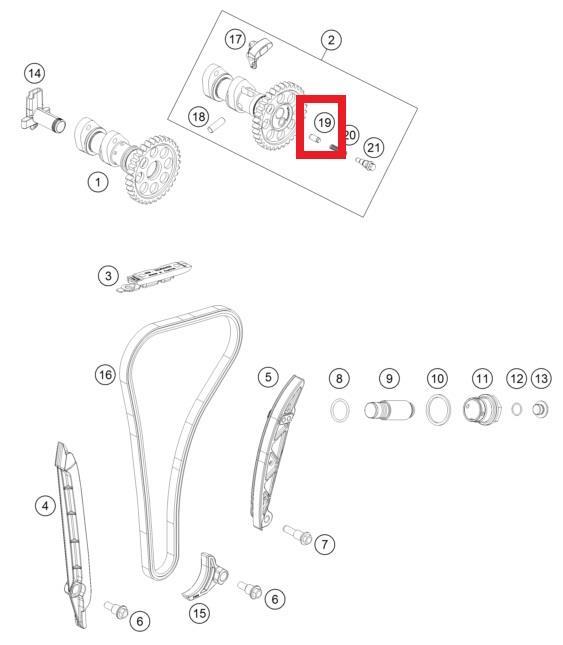 DECO SPRING PIN L=10,6 KTM ORJ YP A5