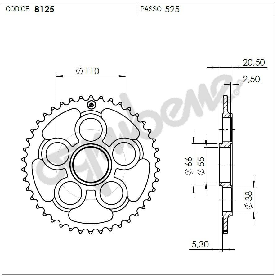 DUCATI 848 OGNIBENE ARKA DİŞLİ 43T