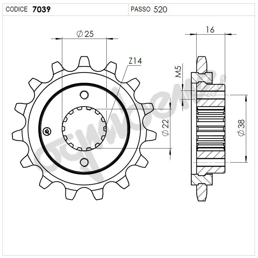 DUCATI 906 OGNIBENE ÖN DİŞLİ 15T