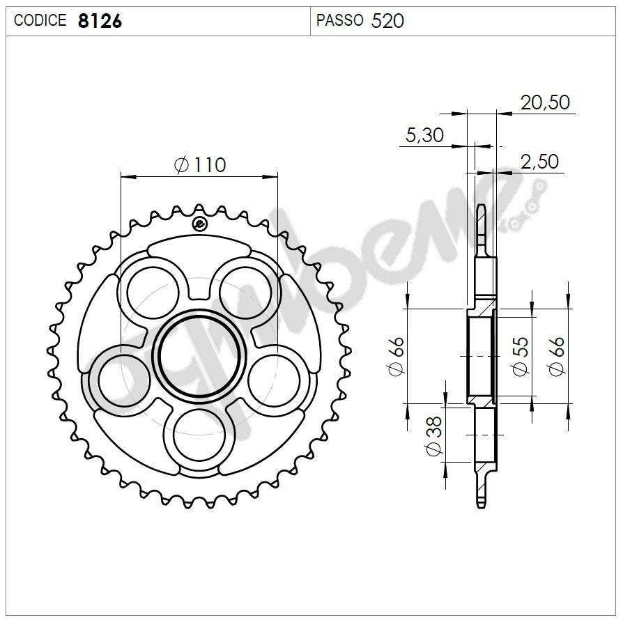 DUCATI OGNIBENE ARKA DİŞLİ 43T