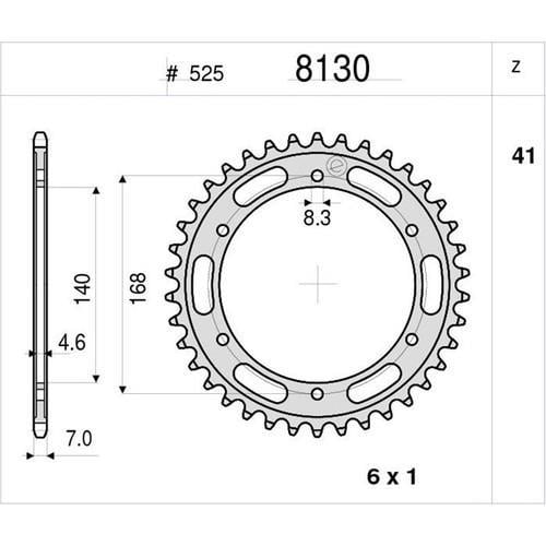DUCATI PANIGALE OGNIBENE ARKA DİŞLİ 42T