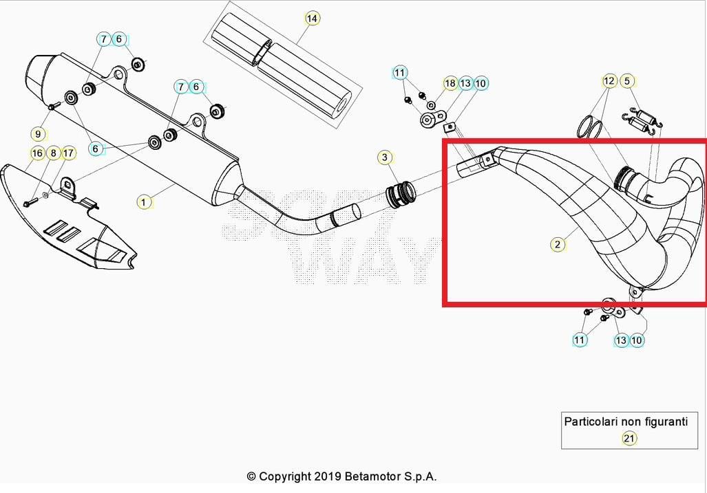 EXHAUST TUBE CPL FMF BETA ORJ YP