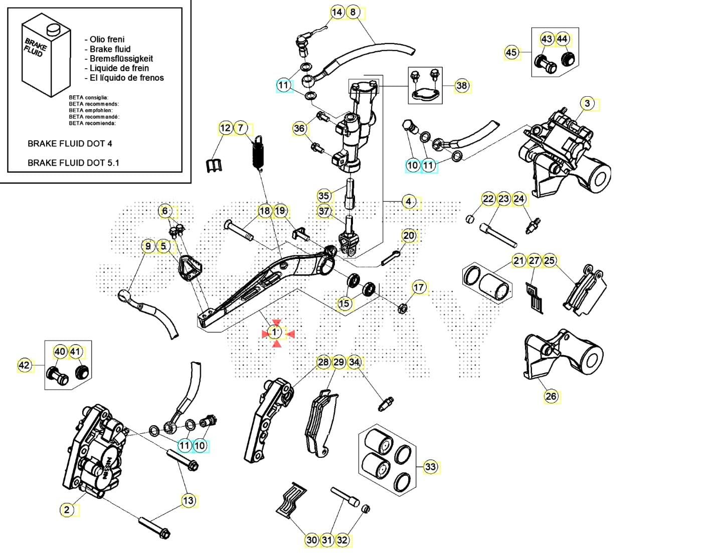 FOOT BRAKE LEVER BETA ORJ YP B3