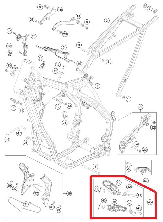 FOOTREST-SET GASGAS ORJ YP A9