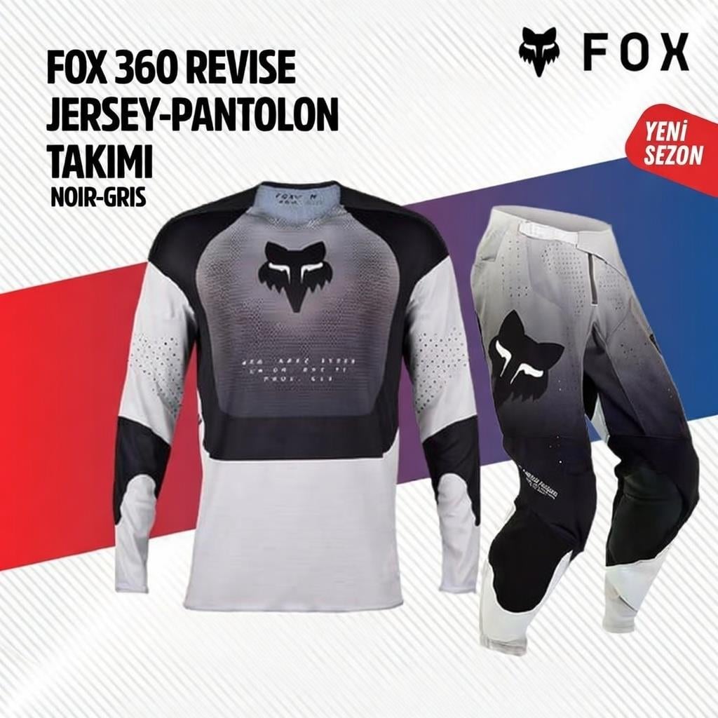 Fox Siyah Beyaz Jersey Pantolon Takımı